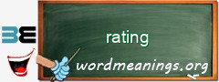 WordMeaning blackboard for rating